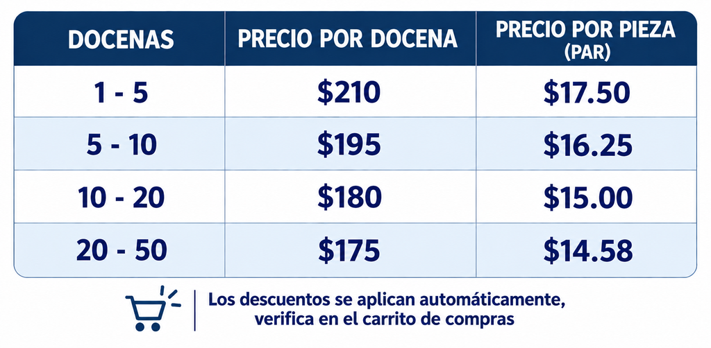 Docena Calceta Bordada Deportiva