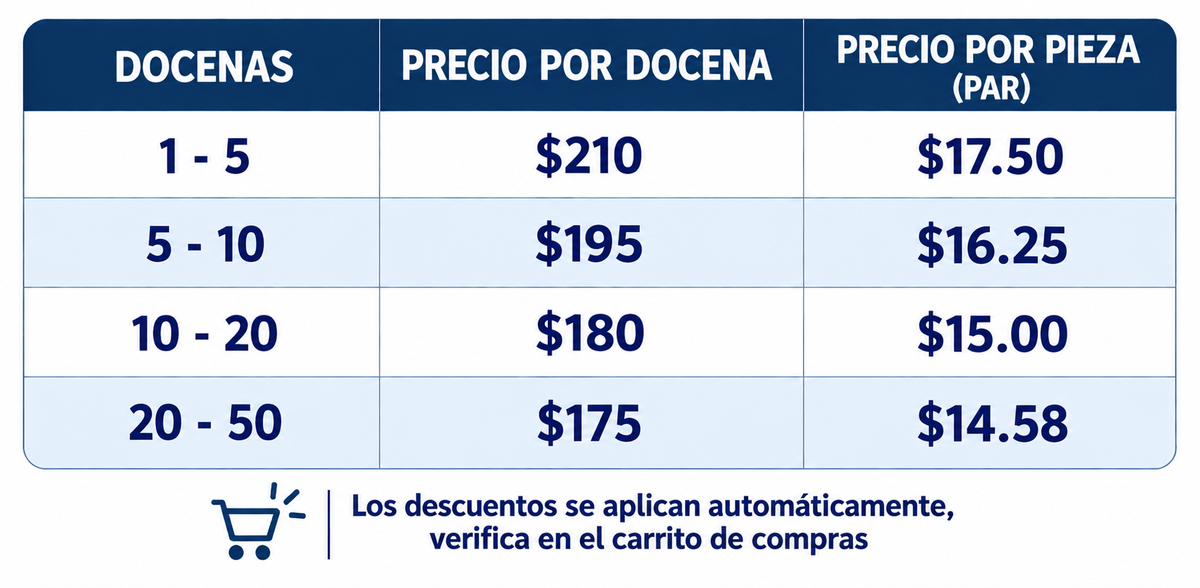 Docena Calceta Bordada Deportiva